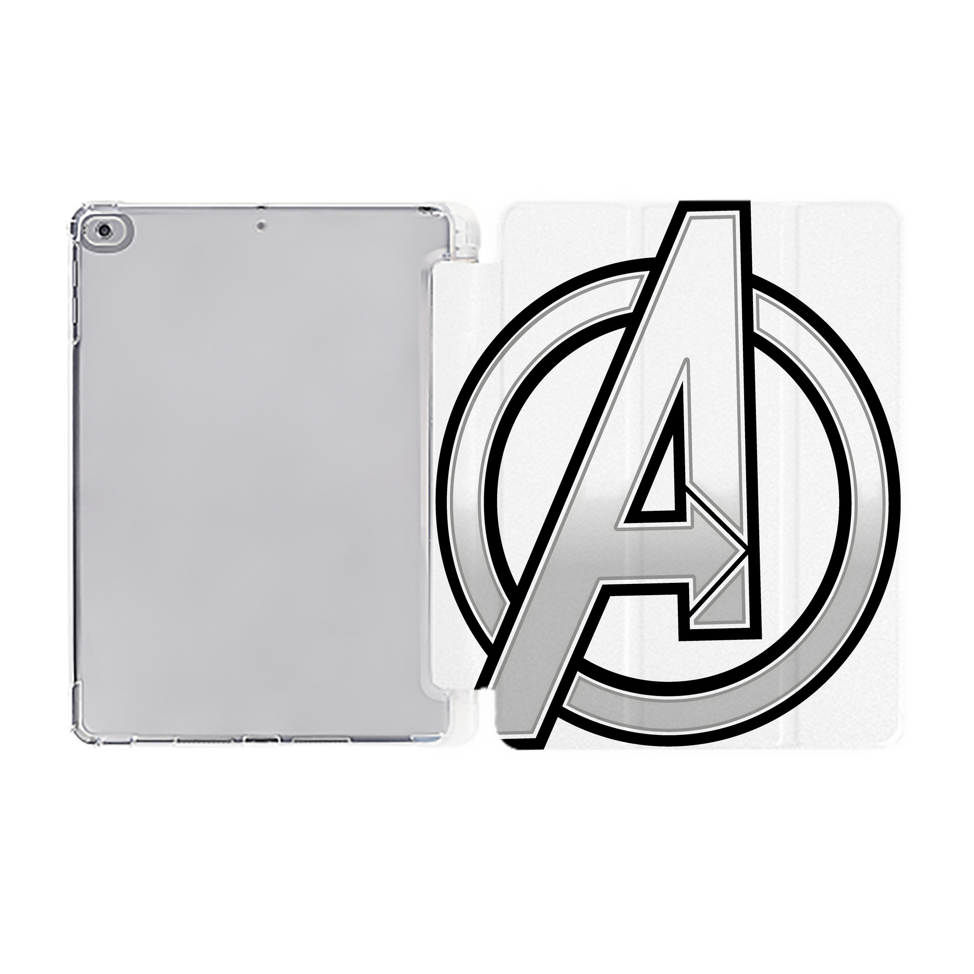 （画像用） アベンジャーズ The Avengers IPad ケース ペン収納付き 三つ折りスタンド PUレザー×シリコン 対応機種9.5/10.5/10.9インチ